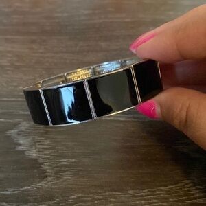 Black & Silver Fashion Stretch Bracelet